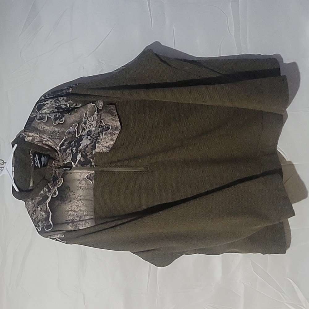 Men's quarter zip real tree sweater